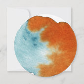 Invitation Chic Boho Burnt Orange Aquarelle Mariage (Dos)