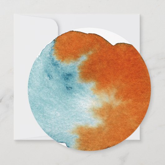 Invitation Chic Boho Burnt Orange Aquarelle Mariage (Dos)