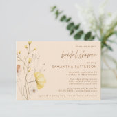 Invitation Chic Boho Fleur sauvage de douche nupti (Debout devant)