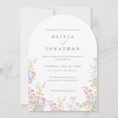 Invitation Chic Boho Garden Wildflowers Spring Summer Wedding (Devant)