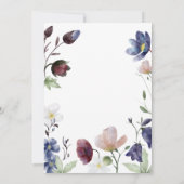 Invitation Chic Boho Mariage Fleur sauvage Fête des mariées (Dos)