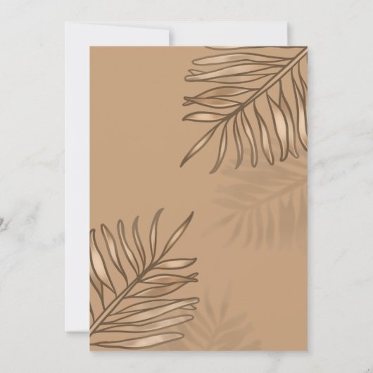 Invitation Chic Boho Pool Party Femmes Tropical Anniversaire (Dos)