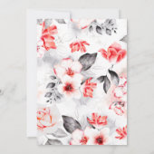 Invitation Chic Boho Rouge Floral Quinceañera (Dos)