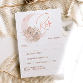 Invitation Chic boho rustique pampas lune florale rsvp