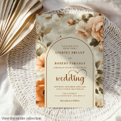 Invitation Chic Boho Rusty Ivory Sage Floral Wedding Invites
