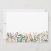 Invitation Chic Boho Safari Pampas Monstera Baby shower Or (Dos)