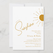 Invitation Chic Boho You Are My Sunshine Baby shower (Devant)