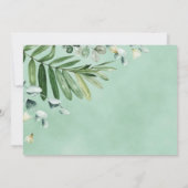 Invitation Chic Bois Animaux Forêt Baby shower Neutre (Dos)