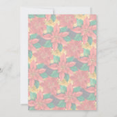 Invitation Chic Bold Poinsettias Noël Party (Dos)