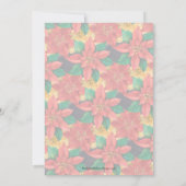 Invitation Chic Bold Poinsettias Noël Party (Dos)