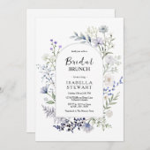 Invitation Chic Botanique Aquarelle Fleur sauvage Brunch nupt (Devant / Derrière)