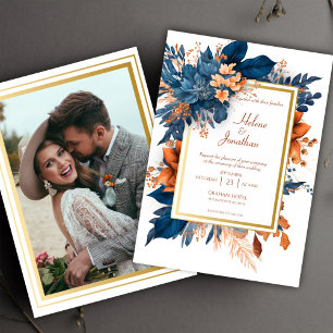 Invitation Chic Botanique Aquarelle Florale Mariage élégant