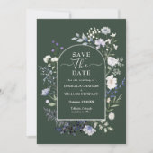 Invitation Chic Botanique Fleur sauvage D'Aquarelle Enregistr (Devant)