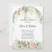 Invitation Chic Botanique Rose Wisteria Wedding shower Floral (Devant)