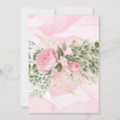 Invitation Chic Botanique Rose Wisteria Wedding shower Floral (Dos)