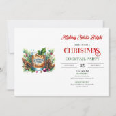Invitation Chic bourbon printable holiday cocktails party (Devant)