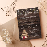 Invitation Chic Bourgogne Floral Vin Barrel Dîner de répétiti<br><div class="desc">Automne Rustique Bourgogne Floral Vin Baril String Carte avec un tonneau d'aquarelle avec une ancienne lanterne et de magnifiques bouquets aquarelle fleuris, flèches avec le coeur et bouquet floral comme diviseur, lampes à cordes, le tout sur une ancienne grange. Utilisez l'outil Personnaliser pour ajouter vos informations. Pour les articles correspondants,...</div>