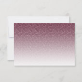 Invitation Chic Bourgogne Parties scintillant Ombre RSVP (Dos)