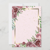 Invitation Chic Bourgogne Rose Gold Frame Retirement (Dos)