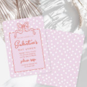 Invitation Chic Bow Polka Dot Déjeuner de la Saint-Galentin