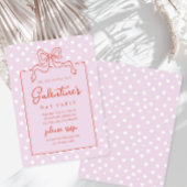 Invitation Chic Bow Polka Dot Fête de la Saint-Galentin