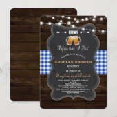 Invitation Chic BREWS avant leur Fiançailles "je fais" (Devant / Derrière)