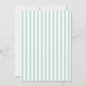 Invitation Chic Bridal Shower Modern Script Teal Stripes (Dos)