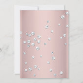 Invitation Chic Bride robe rose rousse Fête des mariées diama (Dos)