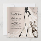 Invitation Chic Bride & Sparkle Diamond Fête des mariées 2 (Devant)