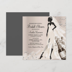 Invitation Chic Bride & Sparkle Diamond Fête des mariées 2