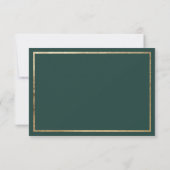 Invitation Chic Bridesmaid bois glamour vert or (Dos)