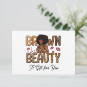Invitation Chic Brown Beauté Certificat cadeau (Debout devant)