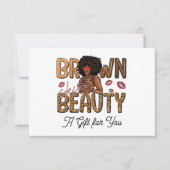 Invitation Chic Brown Beauty Bon Cadeau (Devant)