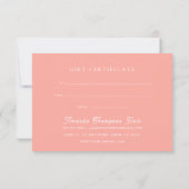 Invitation Chic Brown Beauty Bon Cadeau (Dos)