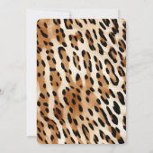 Invitation Chic Brown crème Leopard Gold Parties scintillant  (Dos)