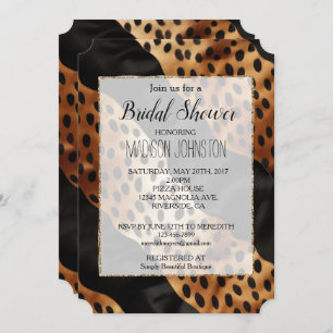 Invitation Chic Brown noir blanc