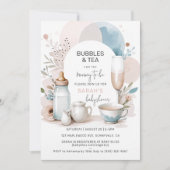 Invitation Chic Bubbles & Tea Baby shower (Devant)