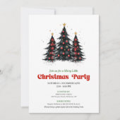 Invitation Chic Buffalo Check Festive Party Digital Invite (Devant)