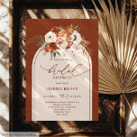 Invitation Chic Burnt Orange Pampas Grass Boho Fête des marié<br><div class="desc">✅ Pour les articles correspondants chercher 209W dans mes collections ✅ Célébrez la mariée à venir avec cette invitation à la douche nuptiale boho, conçue avec des flores de terre cuite aquarelle, l'herbe pampa, et une arche chic boho. La palette de couleurs chaudes et terreuses de terracotta, cuivre, orange brûlé,...</div>