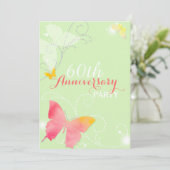 Invitation Chic Butterfly 60e anniversaire de Mariage (Debout devant)