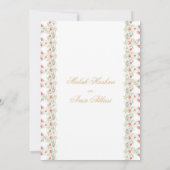 Invitation Chic cadre floral islamique Mariage musulman (Dos)