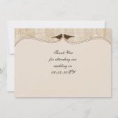 Invitation Chic cage d'oiseau brun, Merci inséparable (Dos)