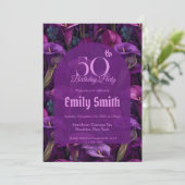 Invitation Chic Call Lilies Floral 30Th Birthday (Debout devant)