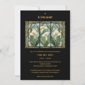 Invitation Chic Callas White Bouquet Stained Glass Photo (Devant)