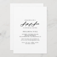 Chic Calligraphie Élégant Sip et voir