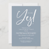 Invitation Chic Calligraphie Elle A Dit Oui Engagement (Devant)
