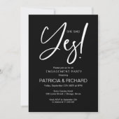 Invitation Chic Calligraphie Elle A Dit Oui Engagement (Devant)