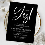 Invitation Chic Calligraphie Elle A Dit Oui Engagement<br><div class="desc">Une invitation à une soirée de fiançailles en calligraphie. Facile à personnaliser avec vos détails. PERSONNALISATION : Si vous avez besoin de personnalisation de la conception,  veuillez me contacter par conversation ; si vous avez besoin d'informations sur votre commande,  les options d'expédition,  etc,  veuillez contacter directement Zazzle support.</div>