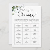 Invitation Chic Calligraphie Fête des mariées Charades jeu (Devant)