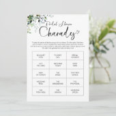 Invitation Chic Calligraphie Fête des mariées Charades jeu (Debout devant)